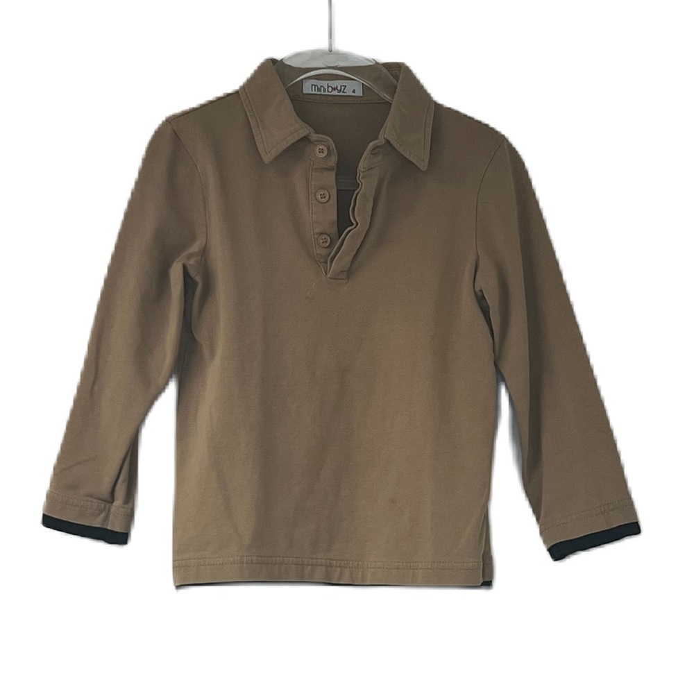 Miniboyz long sleeve beige size 4 polo